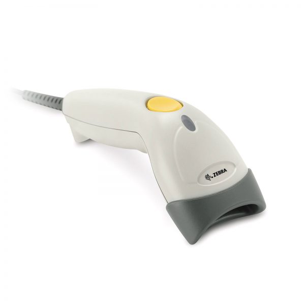 бял лазерен баркод скенер с кабел Zebra (Motorola) LS2103