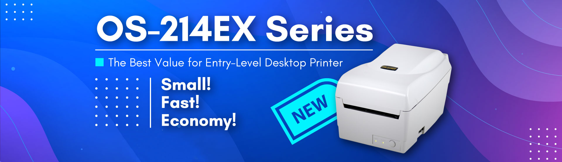 настолни принтери Argox банер с новия модел OS-214EX